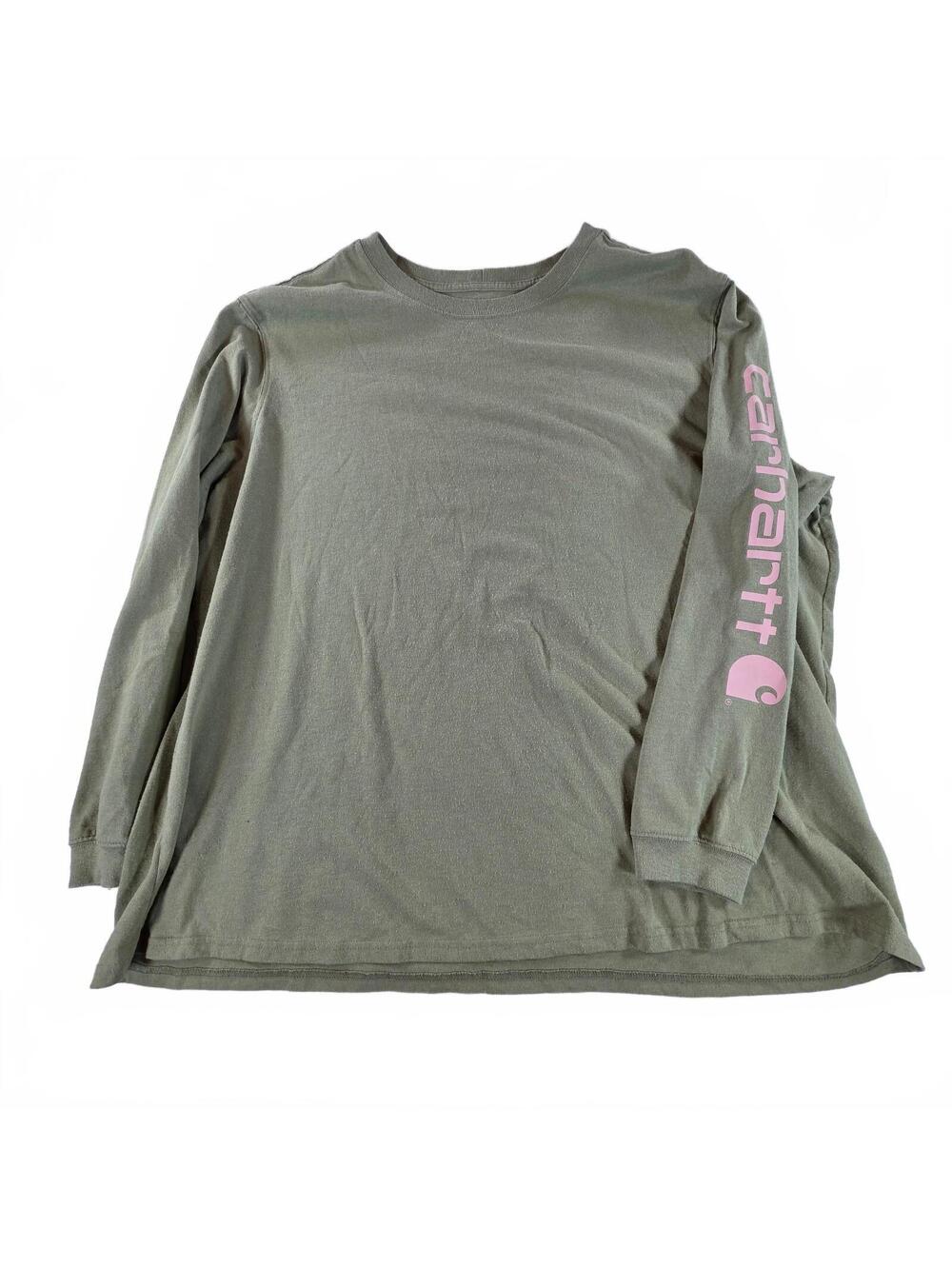 Carhartt Loose Fit Long Sleeve Shirt Men's 3X Olive Green Casual Streetwear